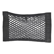 Toppvy – svart elastiskt förvaringsnät 40 x 25 cm dubbelt med kardborreband.