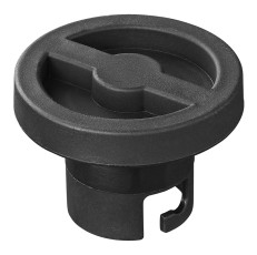 Capuchon de réservoir GPL Autogaz court – bouchon noir circulaire avec fente centrale et mécanisme de verrouillage.
