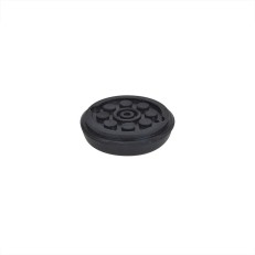 Tampone in gomma 52mm per martinetto di manovra – vista dall'alto con superficie testurizzata e colore nero.