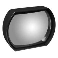 Kuolleen kulman peili XL – kiinteä malli 14 x 10 cm – musta ja hopea, etunäkymä valkoista taustaa vasten.