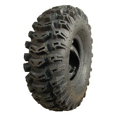 Pneumatico NaRubb S-2102 15x5.00-6 – vista angolata che mostra il battistrada e la camera d'aria nera.