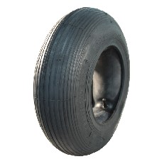 Sivusta näkymä – musta 4.80/4.00-8 KINGS TIRE V-5501A rengas 4PR TT, suunniteltu kottikärryihin.