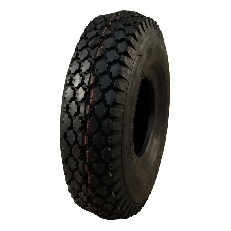 Sivusta näkyvä KINGS TIRE V-6602 rengas 4.80/4.00-8 – musta, punaisilla urilla ja 6PR-rakenteella.