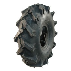 Däck 4.00-10 KINGS TIRE V-8803 – svart med profilerat slitbanemönster för traktorer och jordbruksmaskiner.