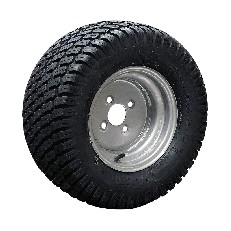 Complete wheel 20x10.00-10 BKT LG-306 – side view showing black tire and painted grey steel rim.