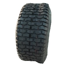 Roue complète KINGS TIRE V-3502 18x9.50-8 – pneu noir avec motif de bande de roulement, jante en acier rouge.