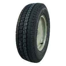 Complete wheel 175 R14C GT Radial Maxmiler X – side view showing black tire with white markings and robust steel rim.