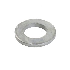 Frontvy av Bricka för M12 DIN 125 – ytterdiameter 24mm, galvaniserat stål med blått passiverat yta.