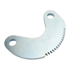 Vista dettagliata della curva dentata grigia BPW – presenta un bordo seghettato e due fori di montaggio.