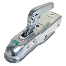 Attelage à boule SPP TYPE ZSK 750I – vue de dessus montrant le tube carré de 60 mm et le mécanisme de levier.
