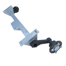 Asse adatto per rimorchio auto Saris – assale scorrevole in acciaio zincato, colore argento e nero, con supporti di...