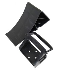Keil / Unterlegkeil / Radstopper aus Kunststoff schwarz inkl. Bügelhalter