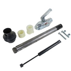 Vista frontale – set di pezzi di ricambio PEITZ PAV SR 1.3M in argento e nero con tirante e soffietto.