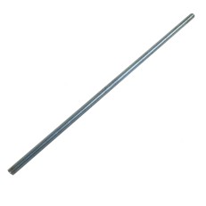 M8 threaded rod – front view showing galvanized silver finish and continuous thread, length 1m.