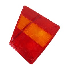 Lente di ricambio Westfalia luce posteriore destra – forma triangolare con due sezioni rosse e una arancione.