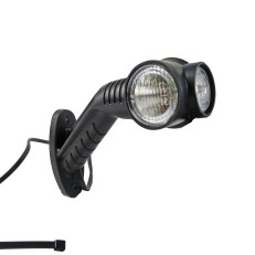 Aspöck Superpoint III LED-klareringslys – rød/hvid højre side med integreret gul sidemarkeringslys.