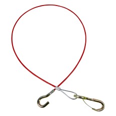 Corda a strappo da 0,95m, rivestita in PVC con moschettone e gancio