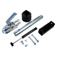 Set di ricambi per gancio di traino Westfalia WAE 1202 – timone, soffietto e giunto a sfera in metallo argentato e nero.