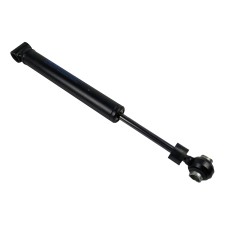 Ammortizzatore a vibrazioni – corpo cilindrico nero con estremità a snodo, vista laterale.