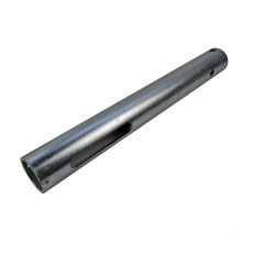 Timone adatto al gancio di traino Westfalia TYPE WAE 1202 – forma cilindrica in argento con tre fori di montaggio.