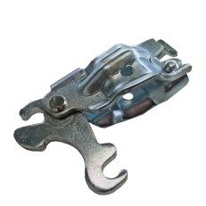 Serratura ad espansione Alko 1637 Euro – vista laterale con forma ad uncino e meccanismo a leva in colore argento.