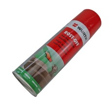 Würth Rustfjerner Rust Off 400 ml dåse – rød og grøn spraydåse med dyse til effektiv rustfjerning.
