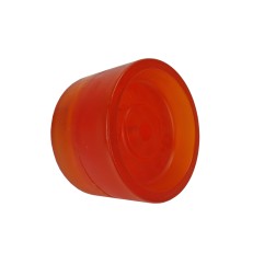 Stoltz bow roller – front view in red and orange with an outer diameter of 119 mm.