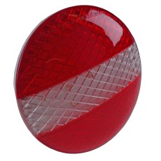 Fanale posteriore a LED STI – vista frontale – rotondo, diametro 140mm, con funzioni di freno, luce posteriore e indicatore.