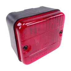 AJBA FR20 rear fog light – front view with red lens and two mounting holes on a plain white background.