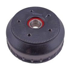 Tamburo freno Alko originale 200 x 50 – con 5 fori e cuscinetto compatto 34/64x37mm, sigillo rosso visibile.