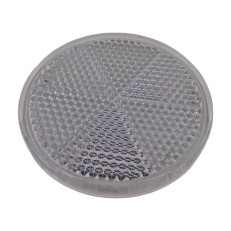 Reflector round white 60mm – top view showing self-adhesive foil and textured surface against a plain white background