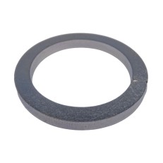 Vista frontale di un distanzring grigio – forma circolare con superficie piatta e finitura grezza.