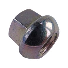 Kugelbundmutter M12 x 1,5 – Detailansicht in silber mit abgerundeter Kante und Schlüsselweite 17.
