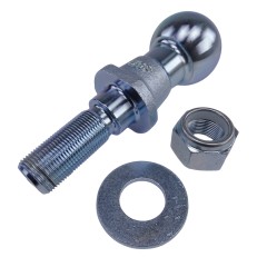 Sfera di accoppiamento M22 – vista frontale – di colore argento e grigio, con filettatura M22x1,5 mm.