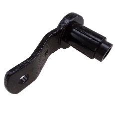 Støddæmperholder – sort belagt med skrue og buet arm – passer til Knott-aksel type VGB13.