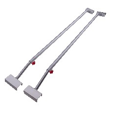 Aluminium dekzeil Hanger – verstelbare U-profiel beugels voor platte dekzeilen van 1,32-2,04m, zilver kleur.