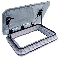 Dakluik 500 x 700mm – voor 25-60mm dakdikte – met plisségordijn en gasveerondersteuning.