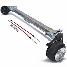 Alko Anhängerachse Basic gebremst 1350kg B1200-6, Auflage = 1000mm, 5x112, 25°