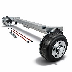 Alko Anhängerachse gebremst 1800kg B1800-9, Auflage = 1600mm, Radanschluss 5x112