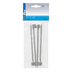 ProPlus klippepløkker 15 cm – 4 stk i polybag med spidse ender i sølv og blå farve, set forfra på hvid baggrund.