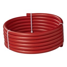 Drinking water hose – front view in red, measuring 5m with a diameter of 10x15mm.