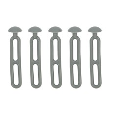 Filo da tenda 10,5cm con testa a rivetto – vista frontale su sfondo bianco, colore grigio, 5 pezzi.