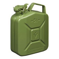 Benzinkanister 5L Metall grün UN/TÜV geprüft Stahlblech Kanister Armeekanister
