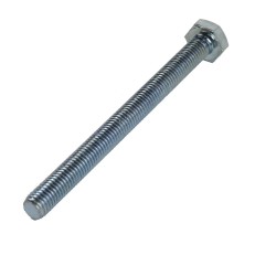 Vite a testa esagonale M10 x 100mm – acciaio 8.8 zincato con finitura A2K su sfondo bianco.