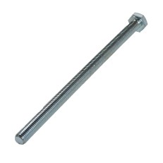 Vite a testa esagonale M10 x 180mm – acciaio 8.8 zincato con finitura A2K, vista laterale su sfondo bianco.