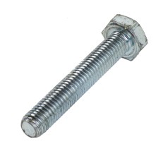 Vite a testa esagonale M10 x 60mm – acciaio 8.8 zincato con finitura A2K su sfondo bianco.