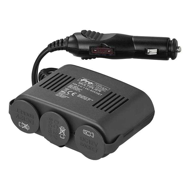 3-voudige stekkerdoos 12V + USB incl. houder voor  sigarettenaansteker-990013347
