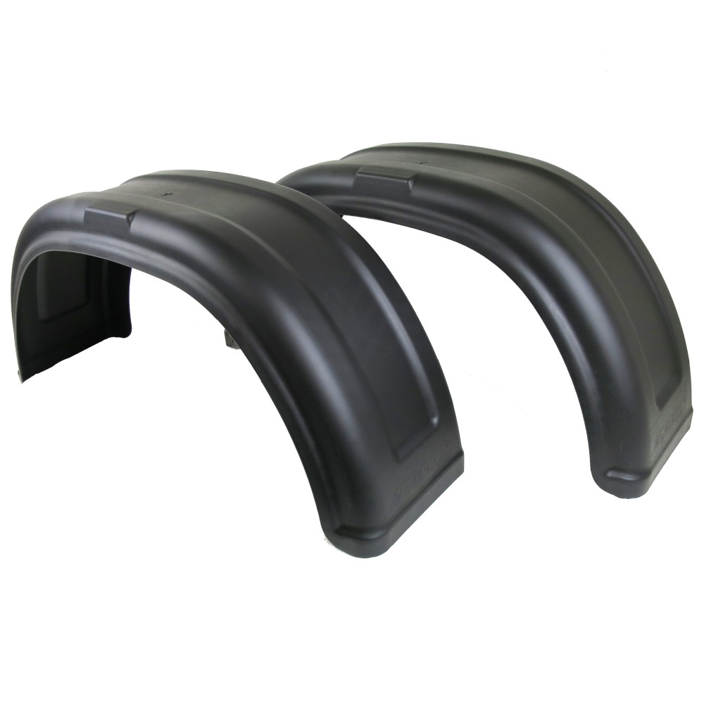 2 x garde-boue de remorque plastique 200mm/720mm couleur noir garde-boue  20/72-990010169
