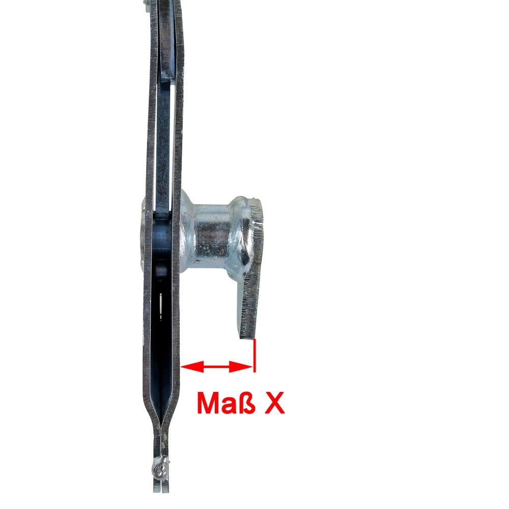 Handbremshebel Anhänger Handbremshebel für Peitz PAV-SR Maß X: 53 mm