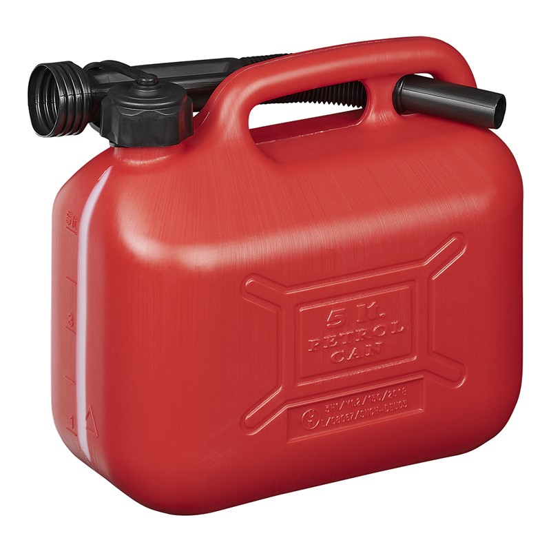 Petrol can 5L plastic red UN-approved reserve canister-990011998
